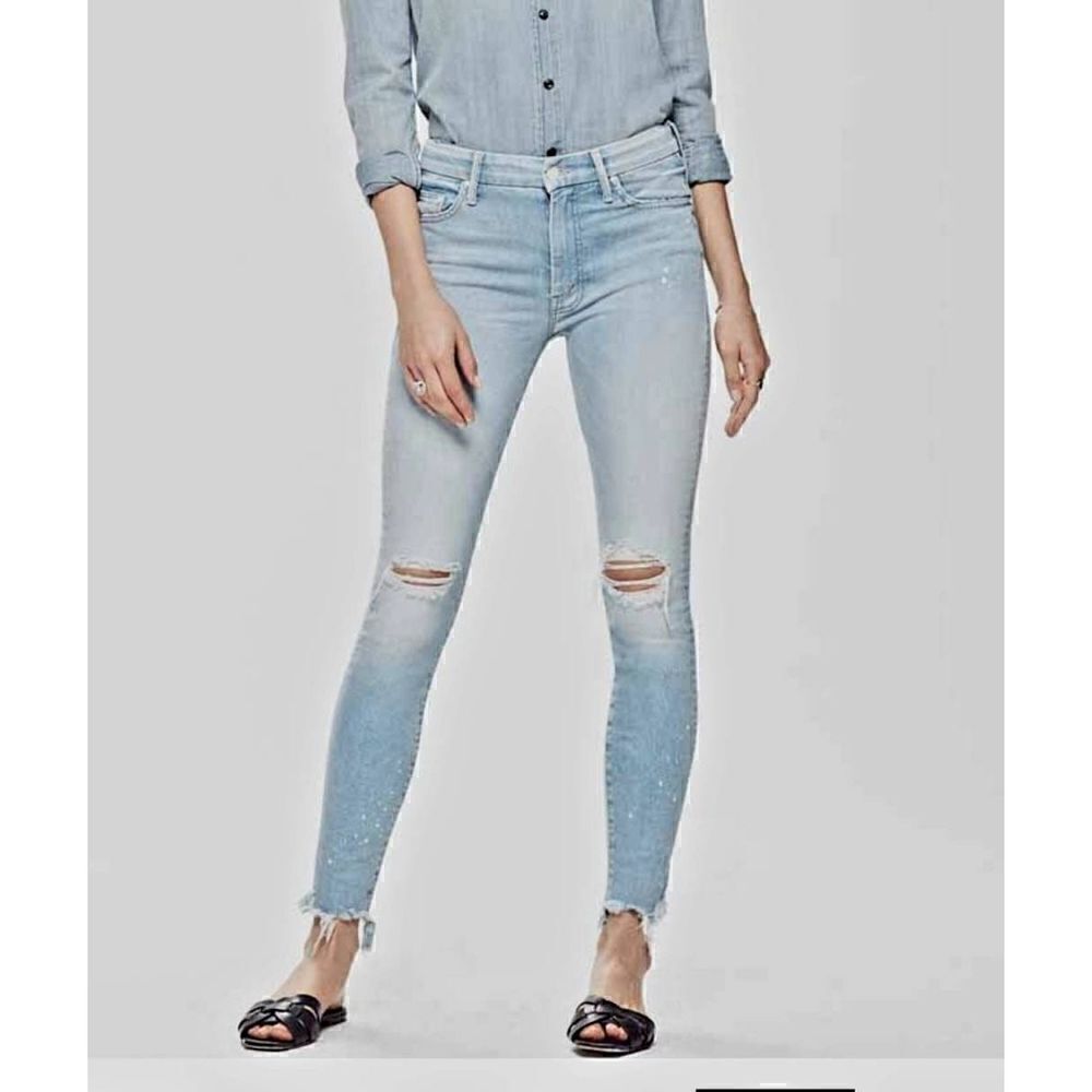 Mother Looker Sared Slit Ankle Jeans 28